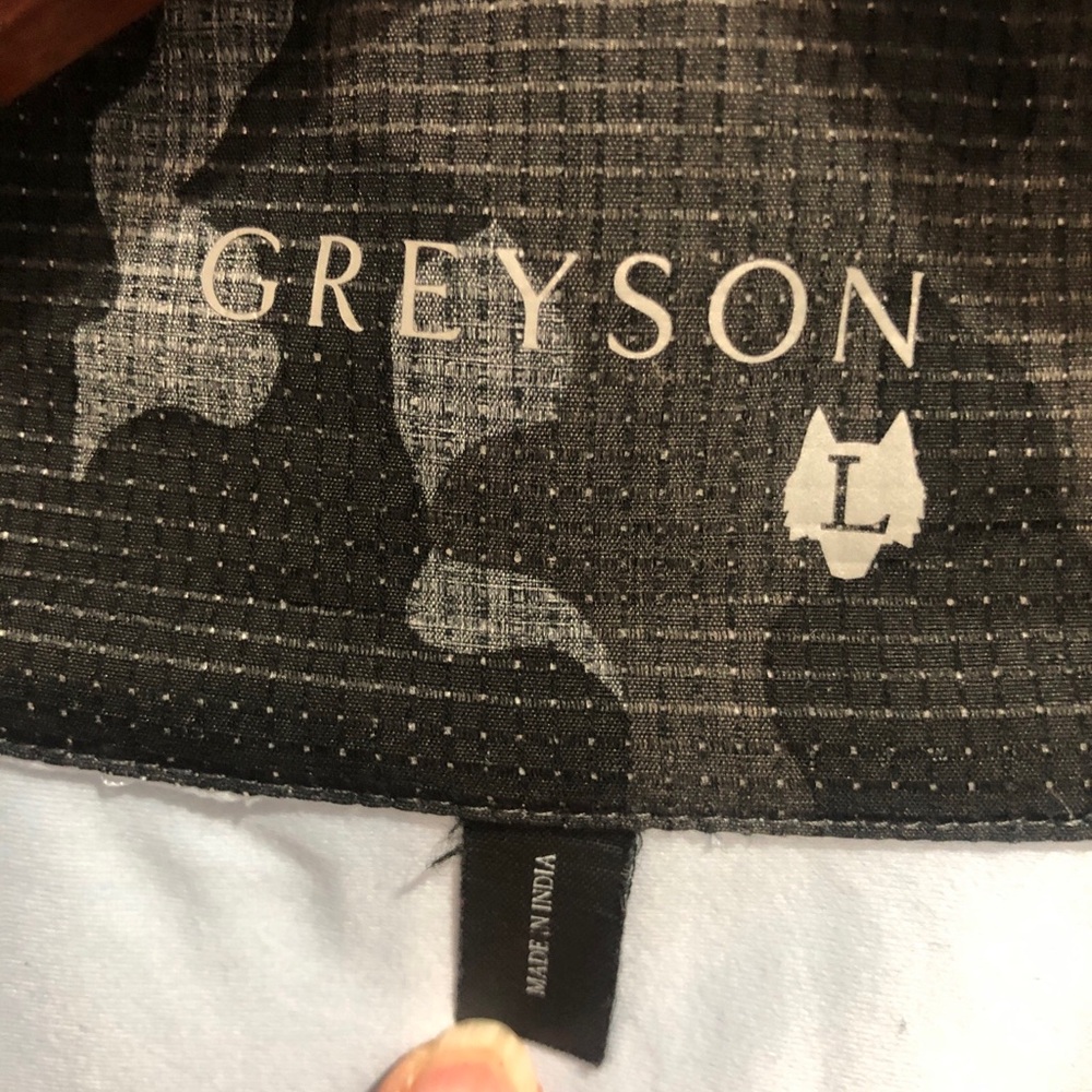 Greyson 1/4 Zip Tate Pullover Light Blue Wolf Italian Golf Jacket L - Picture 6 of 10